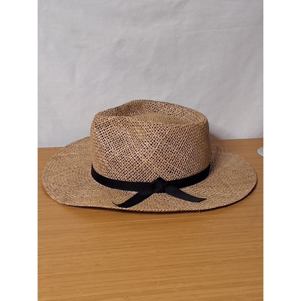 Vintage 1980s‎ L.L Bean Straw Fedora Hat Size Large Made In The USA